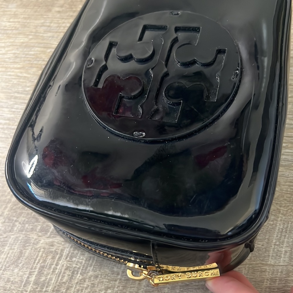 Tory Burch Black Plastic Cosmetic Bag - Picture 4 of 5